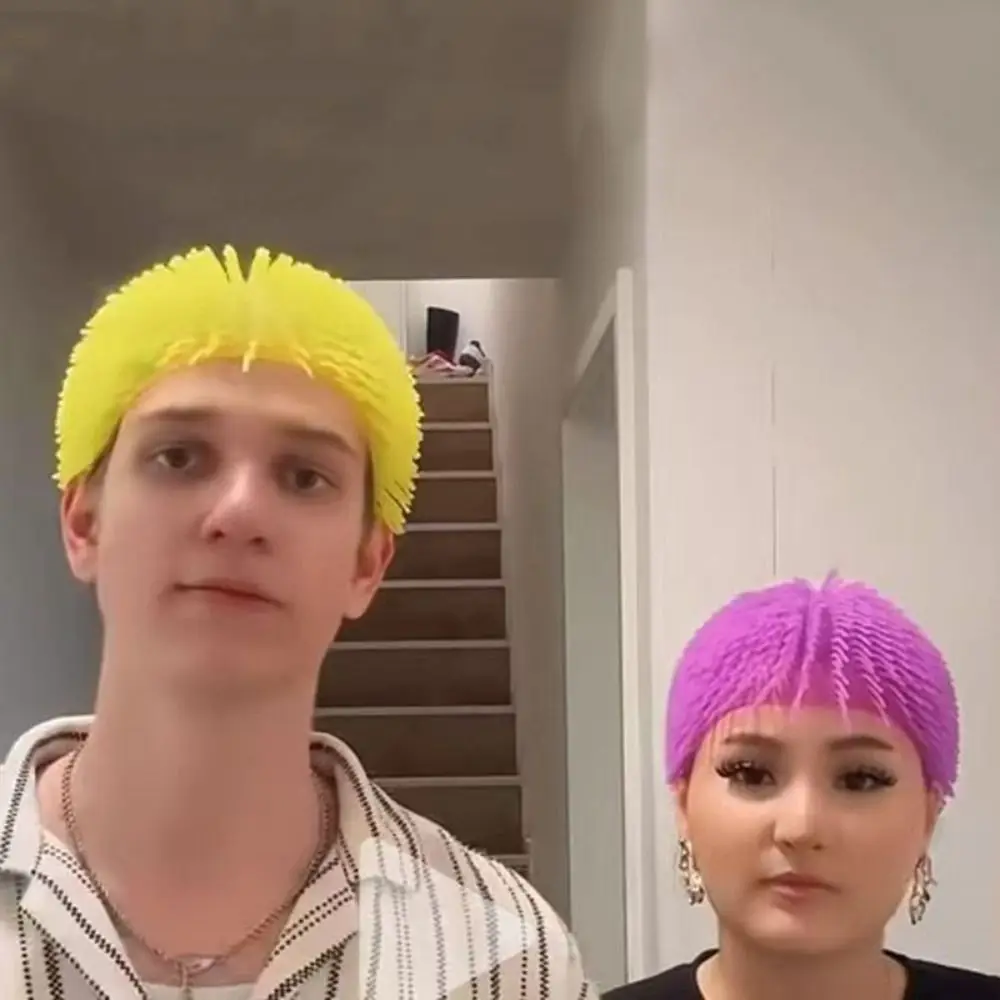 Soft Spiky Ball Prank Hat Comfortable To Wear Portable Spikey Wig Cap Lightweight Multifunctional Long Hair Head Cover
Soft Spiky Ball Prank Hat Comfortable To Wear Portable Spikey Wig Cap Lightweight Multifunctional Long Hair Head Cover