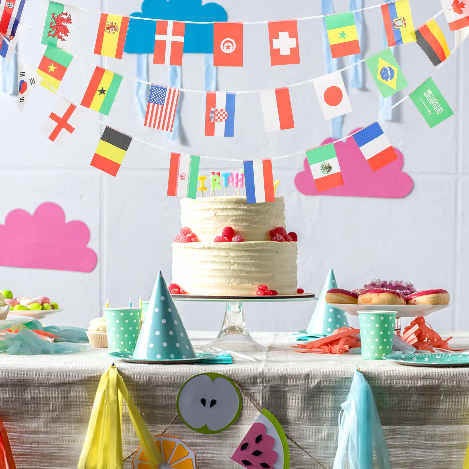 World Flag Banner 32 Country Flags International Flags Polyester String Flag Party Supplies Decoration Bunting Banners
World Flag Banner 32 Country Flags International Flags Polyester String Flag Party Supplies Decoration Bunting Banners