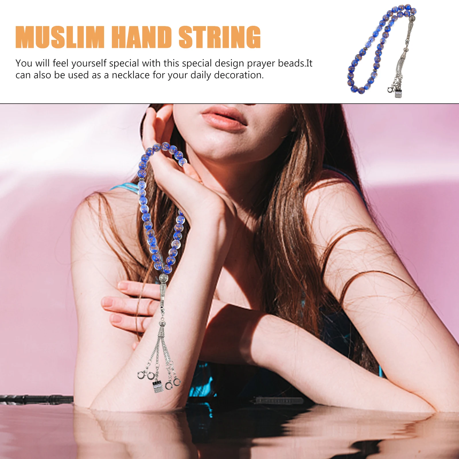Muslim Prayer Beads H String Islamic Wedding Favor Glass Rosary Beads Chain Necklace Smooth Material Comfortable Use Durable
Muslim Prayer Beads H String Islamic Wedding Favor Glass Rosary Beads Chain Necklace Smooth Material Comfortable Use Durable