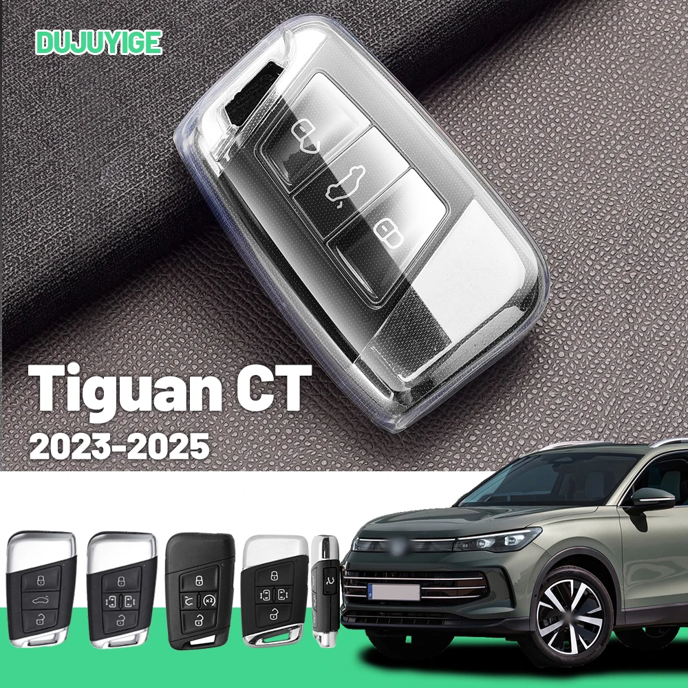 Прозрачный чехол для автомобильного ключа из ТПУ для VW Tiguan CT 2023-2026, защитный чехол для брелока, автоаксессуары 2024 2025
Прозрачный чехол для автомобильного ключа из ТПУ для VW Tiguan CT 2023-2026, защитный чехол для брелока, автоаксессуары 2024 2025