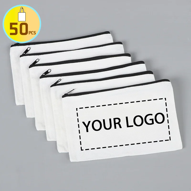 50PCS Bulk Customized Logo Image Canvas Zipper Bag Blank DIY Craft Pouches Pencil Case Pouch For Home School Travel Cosmetic Bag
50PCS Bulk Customized Logo Image Canvas Zipper Bag Blank DIY Craft Pouches Pencil Case Pouch For Home School Travel Cosmetic Bag