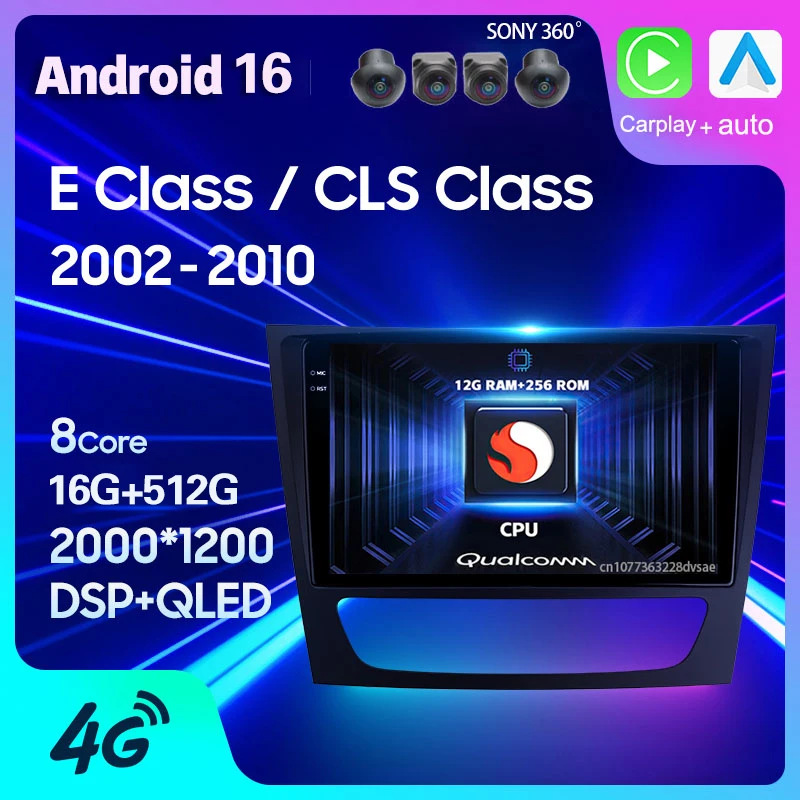 Android 16 Car Radio For Mercedes Benz E Class S211 W211 2002 - 2009 CLS Class C219 2004 - 2010 Carplay GPS Head Unit 2Din Video
Android 16 Car Radio For Mercedes Benz E Class S211 W211 2002 - 2009 CLS Class C219 2004 - 2010 Carplay GPS Head Unit 2Din Video