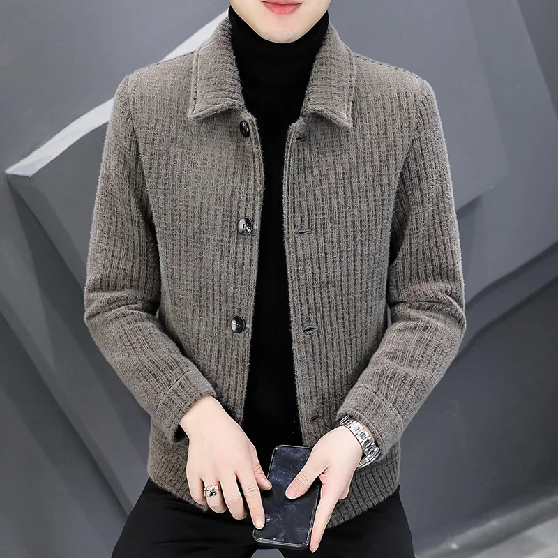 2023Men's short tweed jacket gold mink velvet tweed coat men's autumn and winter trend handsome thickened lapel jacket men
2023Men's short tweed jacket gold mink velvet tweed coat men's autumn and winter trend handsome thickened lapel jacket men