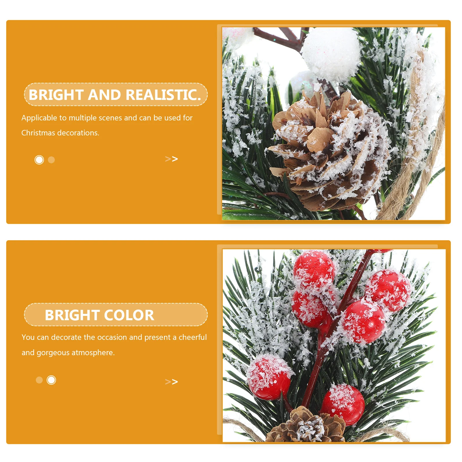 8Pcs Christmas Pine Picks Artificial Pine Branches Simulation Decoration for Tree Wreath Home Holiday Party Supplies
8Pcs Christmas Pine Picks Artificial Pine Branches Simulation Decoration for Tree Wreath Home Holiday Party Supplies