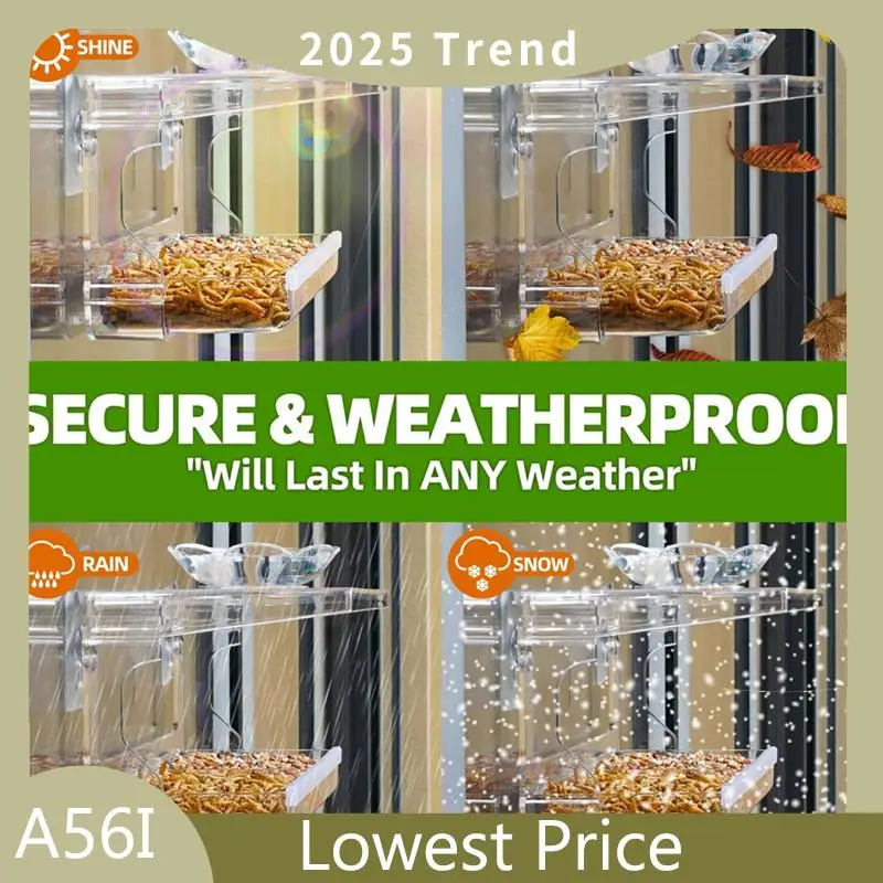 Window Bird Feeder With Non-Marking Self-Adhesive Hooks, Clear Window Bird Feeder For Outside, Transparent Bird House Durable
Window Bird Feeder With Non-Marking Self-Adhesive Hooks, Clear Window Bird Feeder For Outside, Transparent Bird House Durable