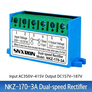 NKZ-99/170-3A MOTOR BRAKE RECTIFIER 220/380VAC
NKZ-99/170-3A MOTOR BRAKE RECTIFIER 220/380VAC