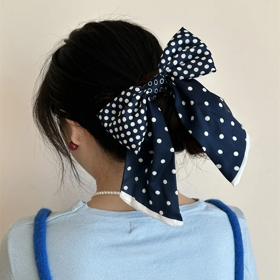 Polka Dot Bow Ribbon Scrunchie Premium Satin Elastic Hair Rope High Quality Ponytail Holder for Women Daily Beige
Polka Dot Bow Ribbon Scrunchie Premium Satin Elastic Hair Rope High Quality Ponytail Holder for Women Daily Beige