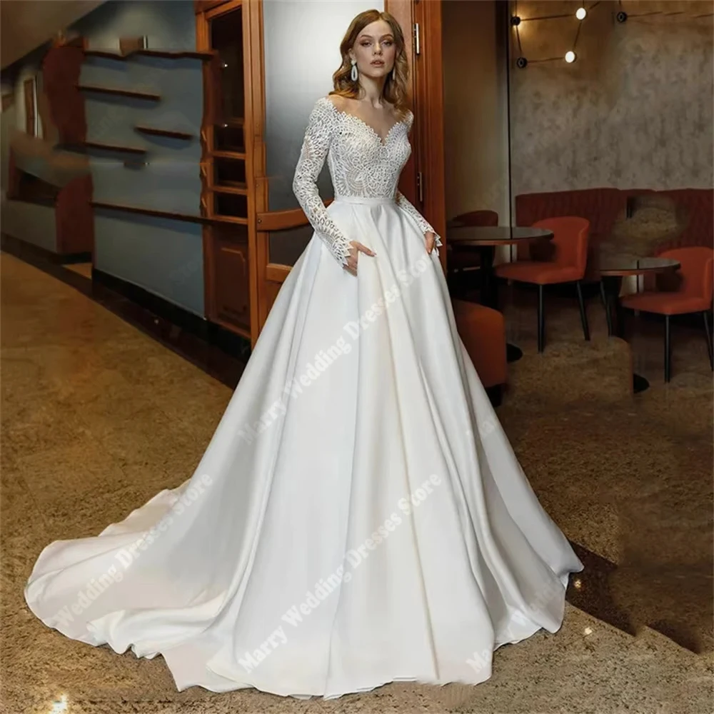 2025 Elegant A-Line Women Wedding Dresses Sexy Lace Appliques Bridal Gowns Sleeveless Princess Ball Vestido De Novias Customized
2025 Elegant A-Line Women Wedding Dresses Sexy Lace Appliques Bridal Gowns Sleeveless Princess Ball Vestido De Novias Customized