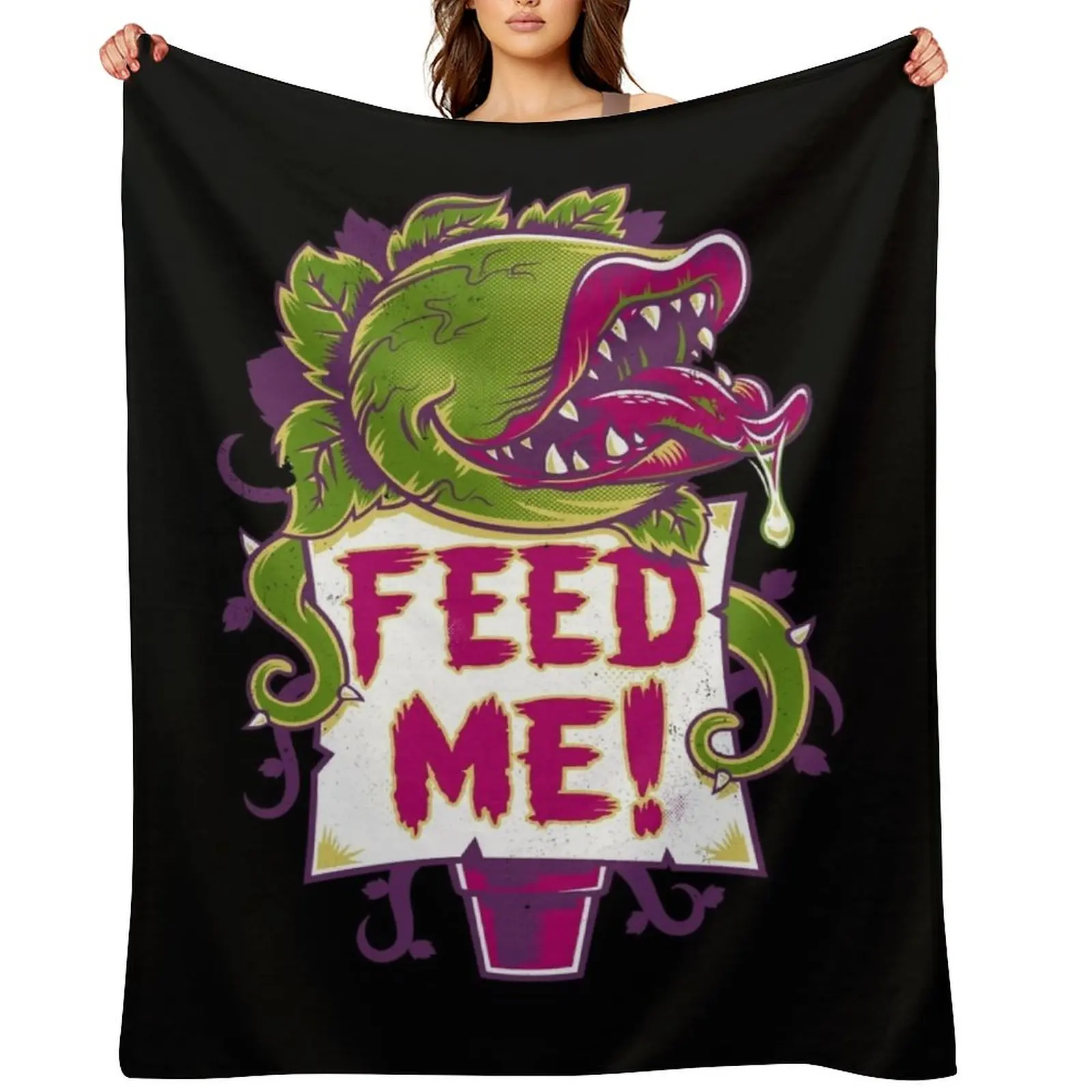 Feed Me - Creepy Cute Audrey Plant - Vintage Spooky Horror Musical Throw Blanket Flannel Blankets For Sofas Polar Hair Blankets
Feed Me - Creepy Cute Audrey Plant - Vintage Spooky Horror Musical Throw Blanket Flannel Blankets For Sofas Polar Hair Blankets