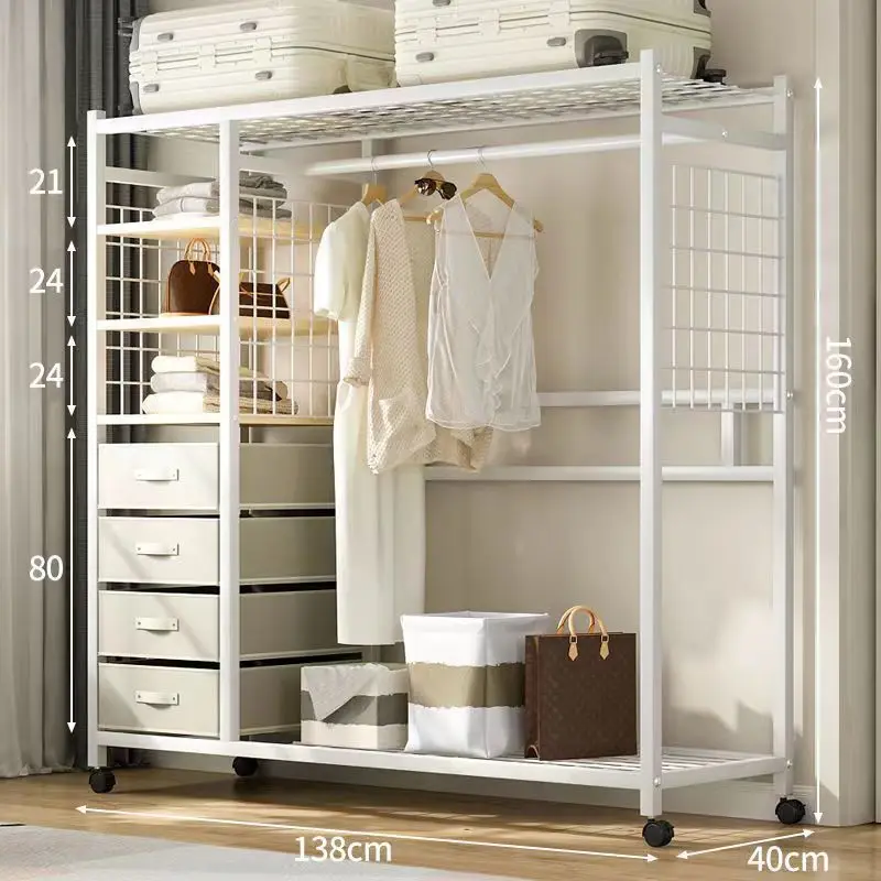 Cloth Wardrobe Home Bedroom Rental Open Coat Rack
Cloth Wardrobe Home Bedroom Rental Open Coat Rack