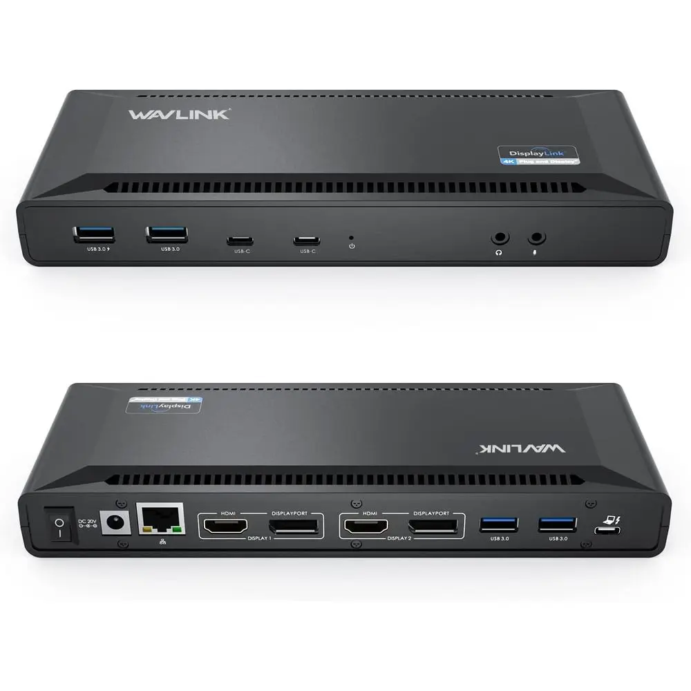 Док-станция USB-C для ноутбука: два монитора 5K/4K@60Гц, зарядка 65 Вт, 6 портов USB 3.0, Ethernet 1 Гбит/с
Док-станция USB-C для ноутбука: два монитора 5K/4K@60Гц, зарядка 65 Вт, 6 портов USB 3.0, Ethernet 1 Гбит/с