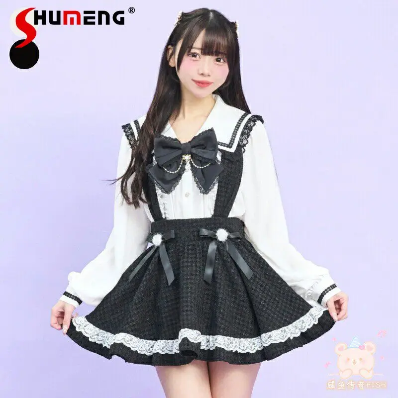 Japanese Mines Style Mass-produced SC Strap Skirts High Waist Bow Lace Spliced Sweet Versatile Lolita Plaid Skirt Women's Summer
Japanese Mines Style Mass-produced SC Strap Skirts High Waist Bow Lace Spliced Sweet Versatile Lolita Plaid Skirt Women's Summer