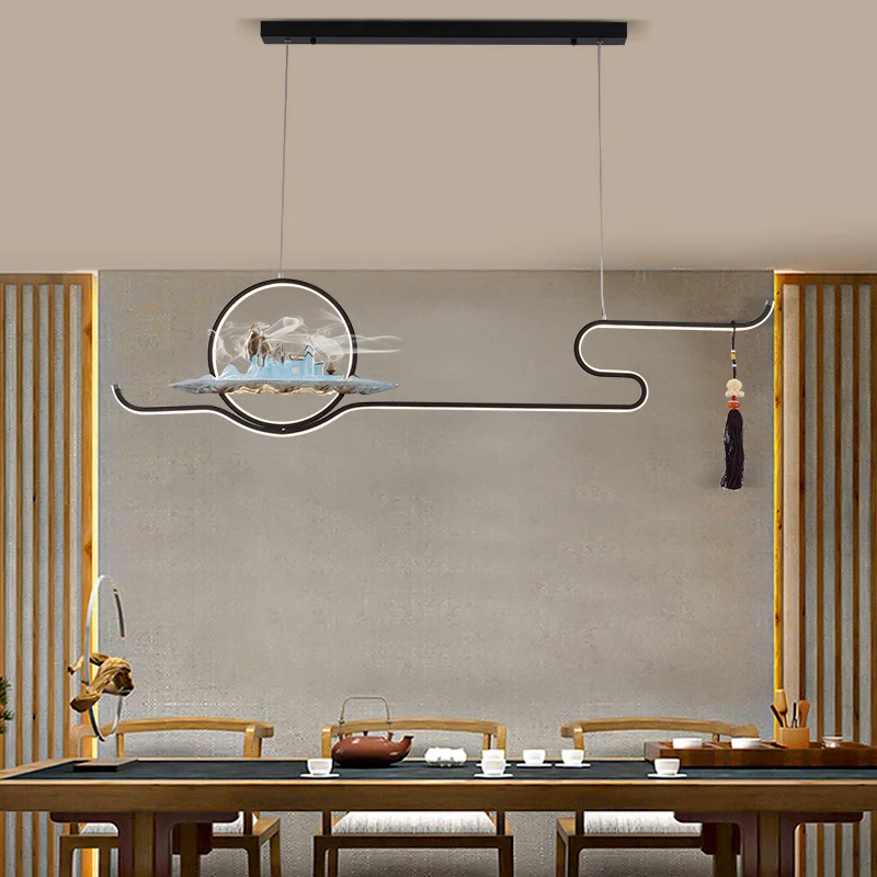 TEMAR Modern Pendant Hanging Lamp Chinese Creative Zen Teahouse LED Chandelier Light For Home Dining Room Bedroom Decor 
TEMAR Modern Pendant Hanging Lamp Chinese Creative Zen Teahouse LED Chandelier Light For Home Dining Room Bedroom Decor