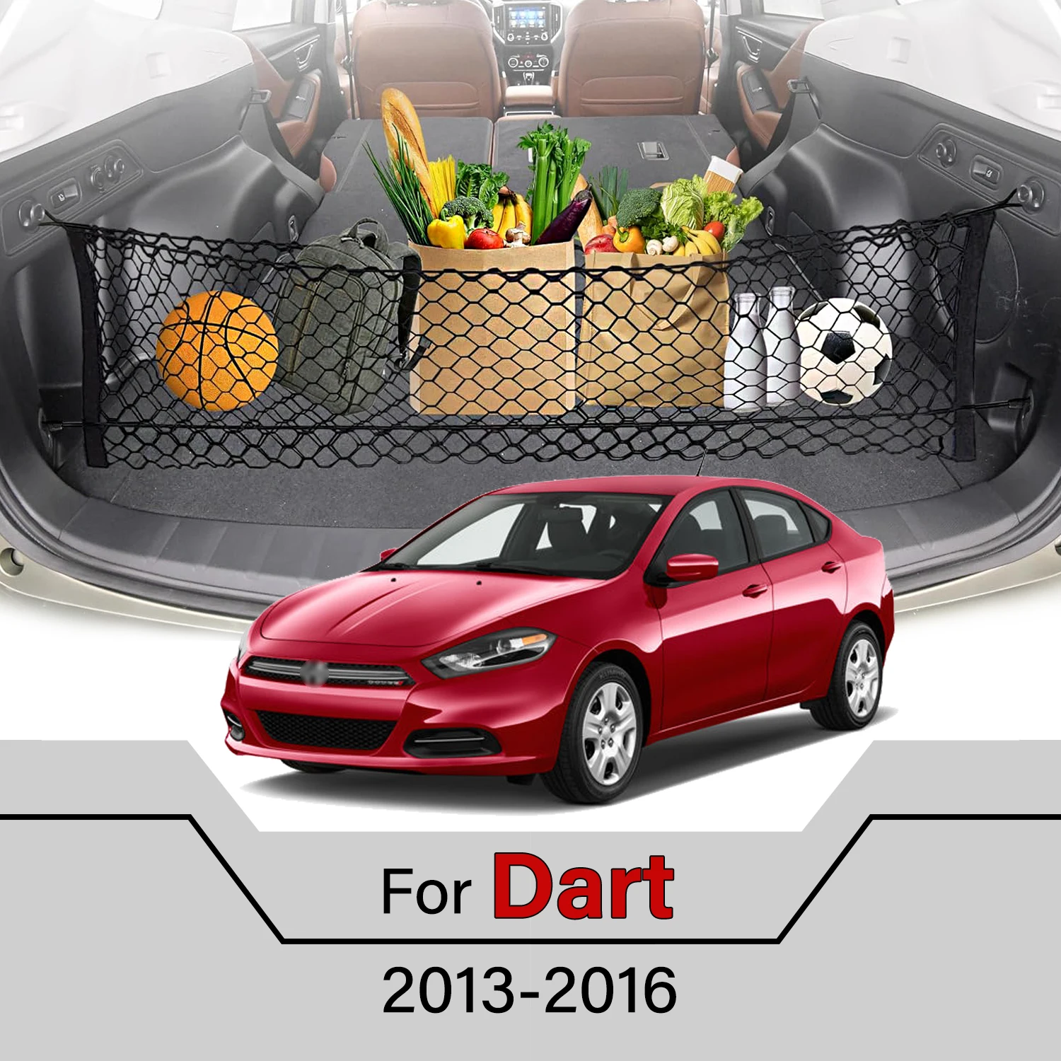Car Cargo Net Stretchable,Car Gadgets, Adjustable Elastic Trunk Storage Net with Hook for Dodge Dart 2013-2016
Car Cargo Net Stretchable,Car Gadgets, Adjustable Elastic Trunk Storage Net with Hook for Dodge Dart 2013-2016
