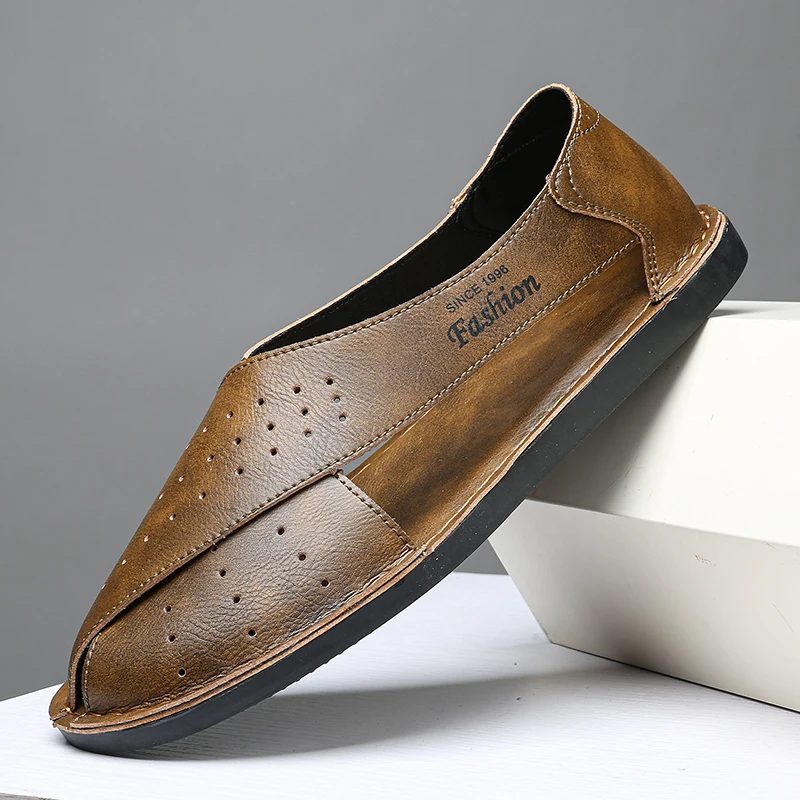 Men's plus size leather sandals lightweight and comfortable outdoor casual shoes new high-quality and fashionable flat slippers
Men's plus size leather sandals lightweight and comfortable outdoor casual shoes new high-quality and fashionable flat slippers