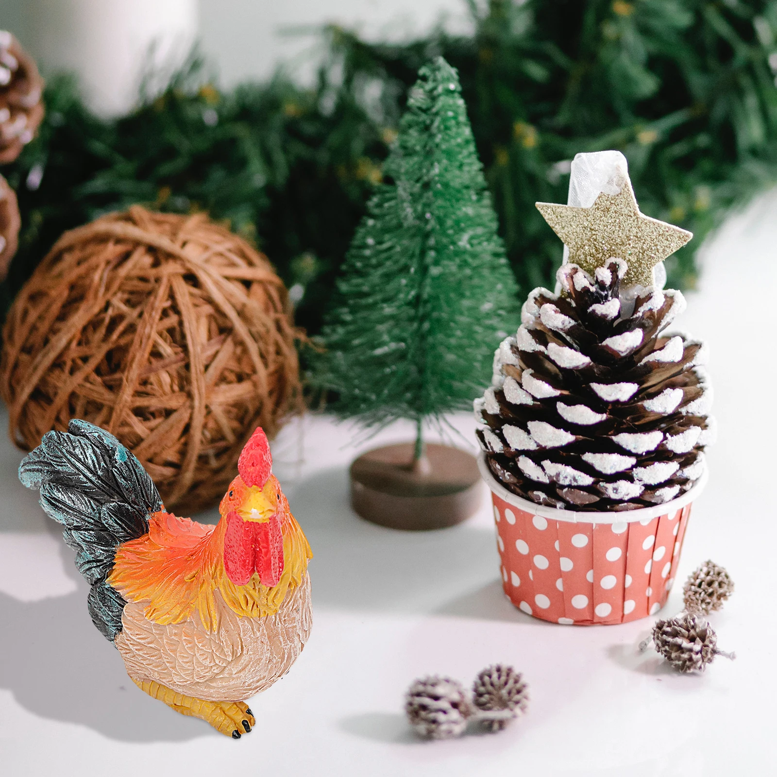 2Pcs Resin Rooster Hen Chicken Decoration Garden Courtyard Indoor Yard Ornament Rooster Statue Resin Hen Craft 
2Pcs Resin Rooster Hen Chicken Decoration Garden Courtyard Indoor Yard Ornament Rooster Statue Resin Hen Craft