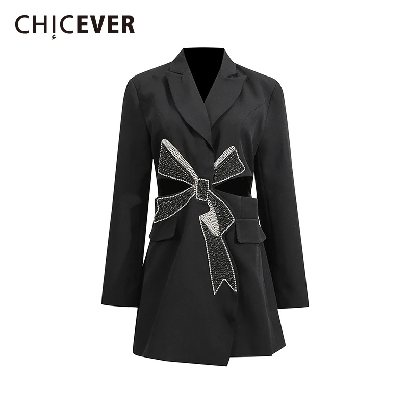 CHICEVER лоскутные куртки с блестками и вырезами для женщин, с лацканами и длинными рукавами, утягивающее темпераментное пальто с бантом, женская мода
CHICEVER лоскутные куртки с блестками и вырезами для женщин, с лацканами и длинными рукавами, утягивающее темпераментное пальто с бантом, женская мода