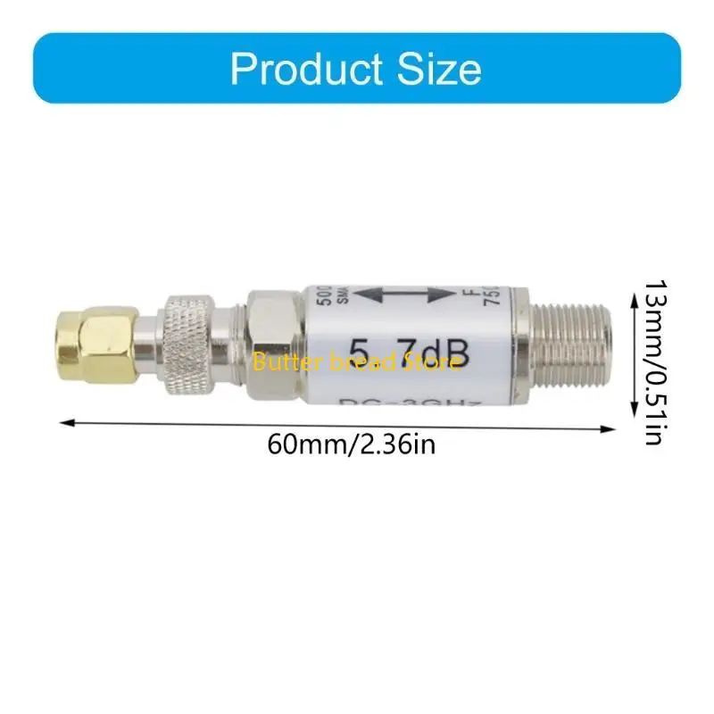 W89C 0 to 3GHz Impedance Converter SMA Female to F Male Adapter for Radio Repair
W89C 0 to 3GHz Impedance Converter SMA Female to F Male Adapter for Radio Repair