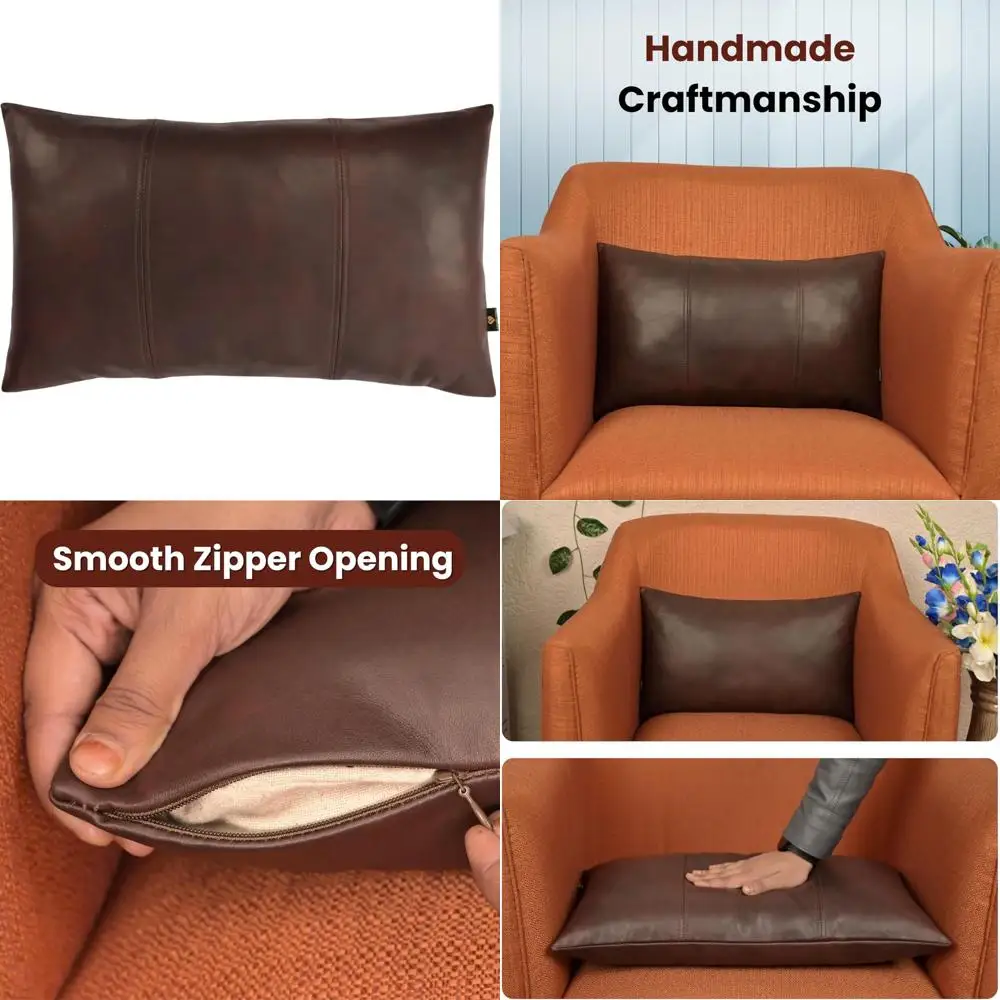 100% Lambskin Leather Pillow Cover 10x18 Inch - Hand-Stitched Cushion Case with Hidden Zipper, Decorative Throw Pillow for Home
100% Lambskin Leather Pillow Cover 10x18 Inch - Hand-Stitched Cushion Case with Hidden Zipper, Decorative Throw Pillow for Home