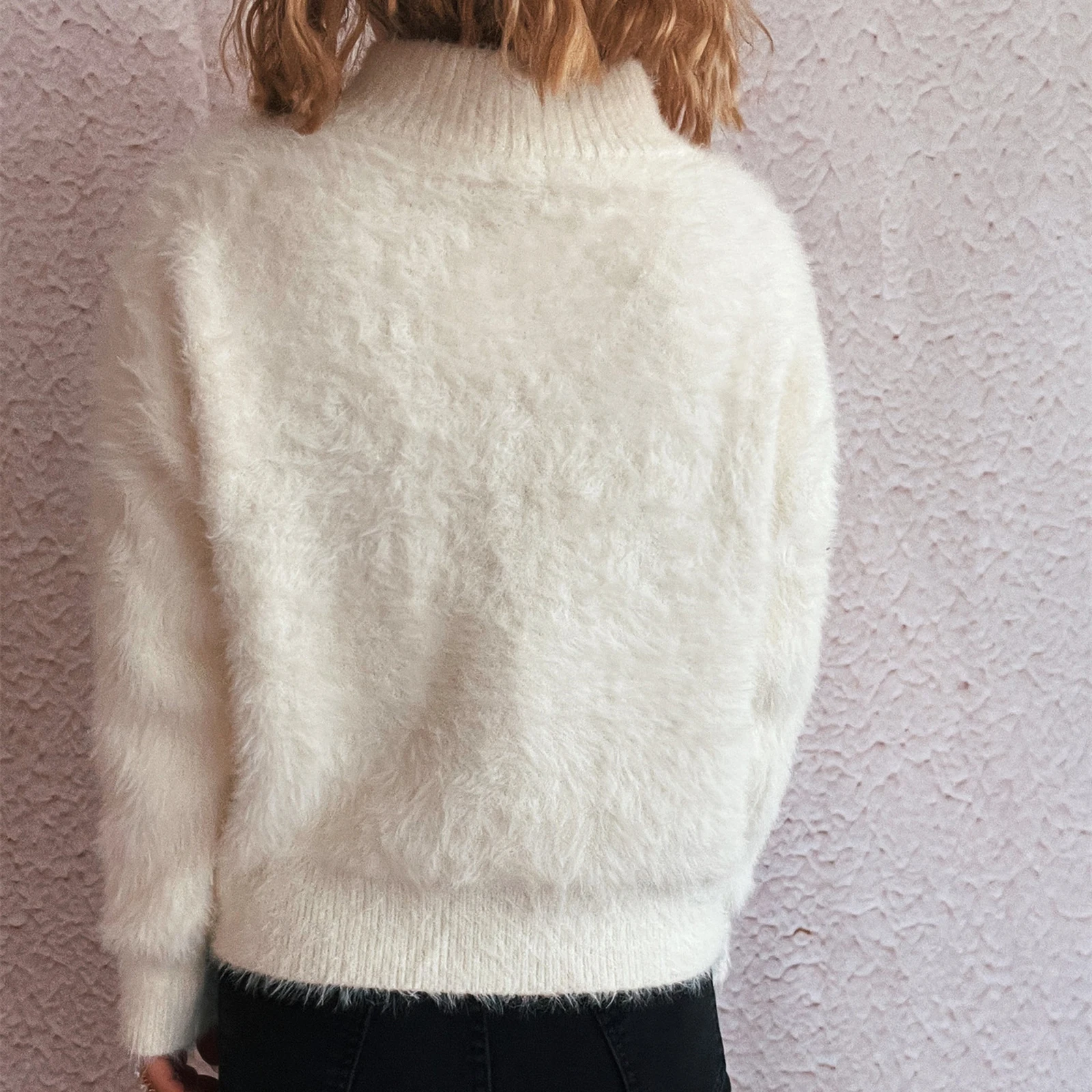 Women'S Solid Color Short Casual Lapel Half Zipper Knitted Fashionable Top Sweater Ropa Mujer Pulls Femmes Winter Clothes Woman
Women'S Solid Color Short Casual Lapel Half Zipper Knitted Fashionable Top Sweater Ropa Mujer Pulls Femmes Winter Clothes Woman