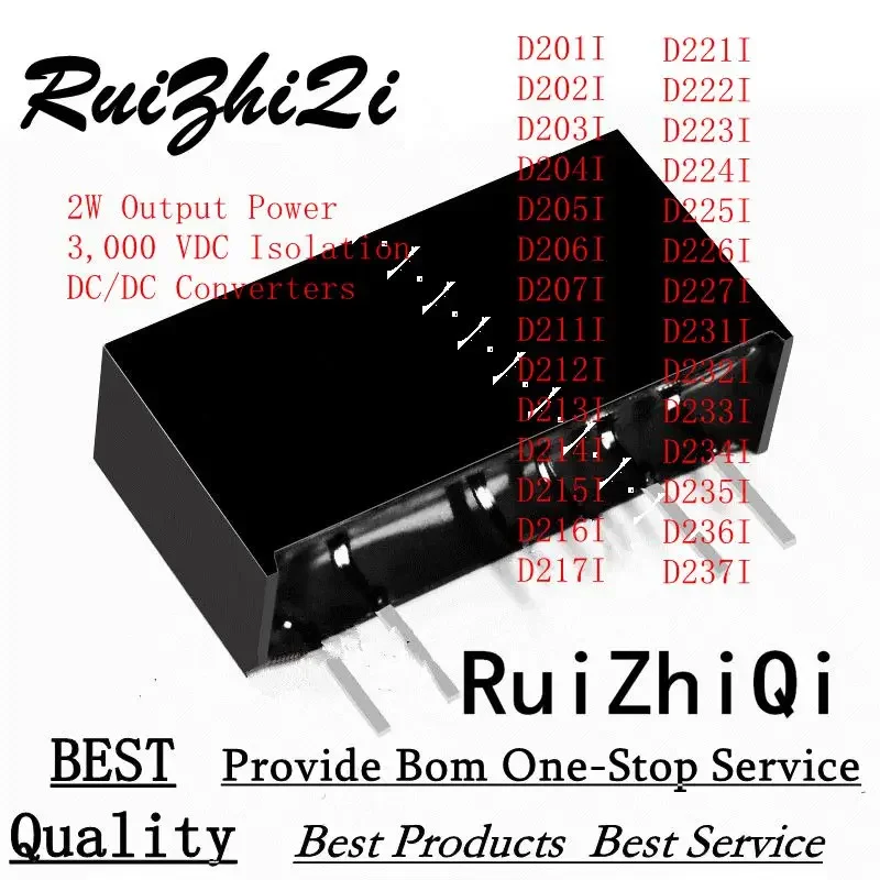 10 шт./партия D201I D202I D203I D204I D205I D206I D207I D211I D212I D213I D214I D215I D216I D217I 2 Вт Выходная мощность 3000VDC DC/DC SIP
10 шт./партия D201I D202I D203I D204I D205I D206I D207I D211I D212I D213I D214I D215I D216I D217I 2 Вт Выходная мощность 3000VDC DC/DC SIP