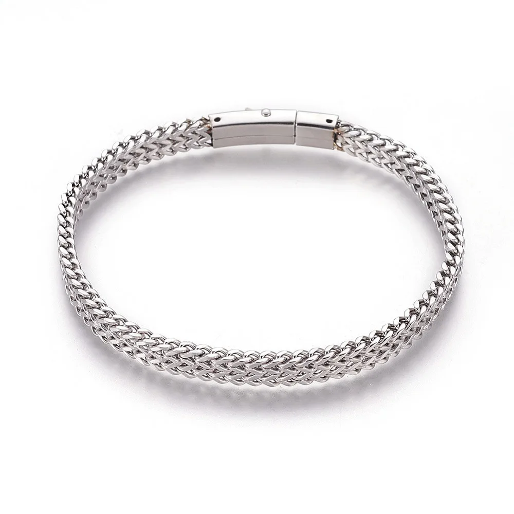 1Pc 304 Stainless Steel Mesh Bracelets with Bayonet Clasps Stainless Steel Color 8-5/8 inch(22cm) 6x3.5mm
1Pc 304 Stainless Steel Mesh Bracelets with Bayonet Clasps Stainless Steel Color 8-5/8 inch(22cm) 6x3.5mm