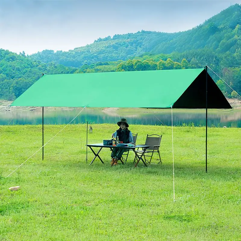 Portable Sturdy Waterproof Tarp Tent Easy-Fold Shade Sun Protection Outdoor Support Structure for Wild Includes Pole Accessory
Portable Sturdy Waterproof Tarp Tent Easy-Fold Shade Sun Protection Outdoor Support Structure for Wild Includes Pole Accessory