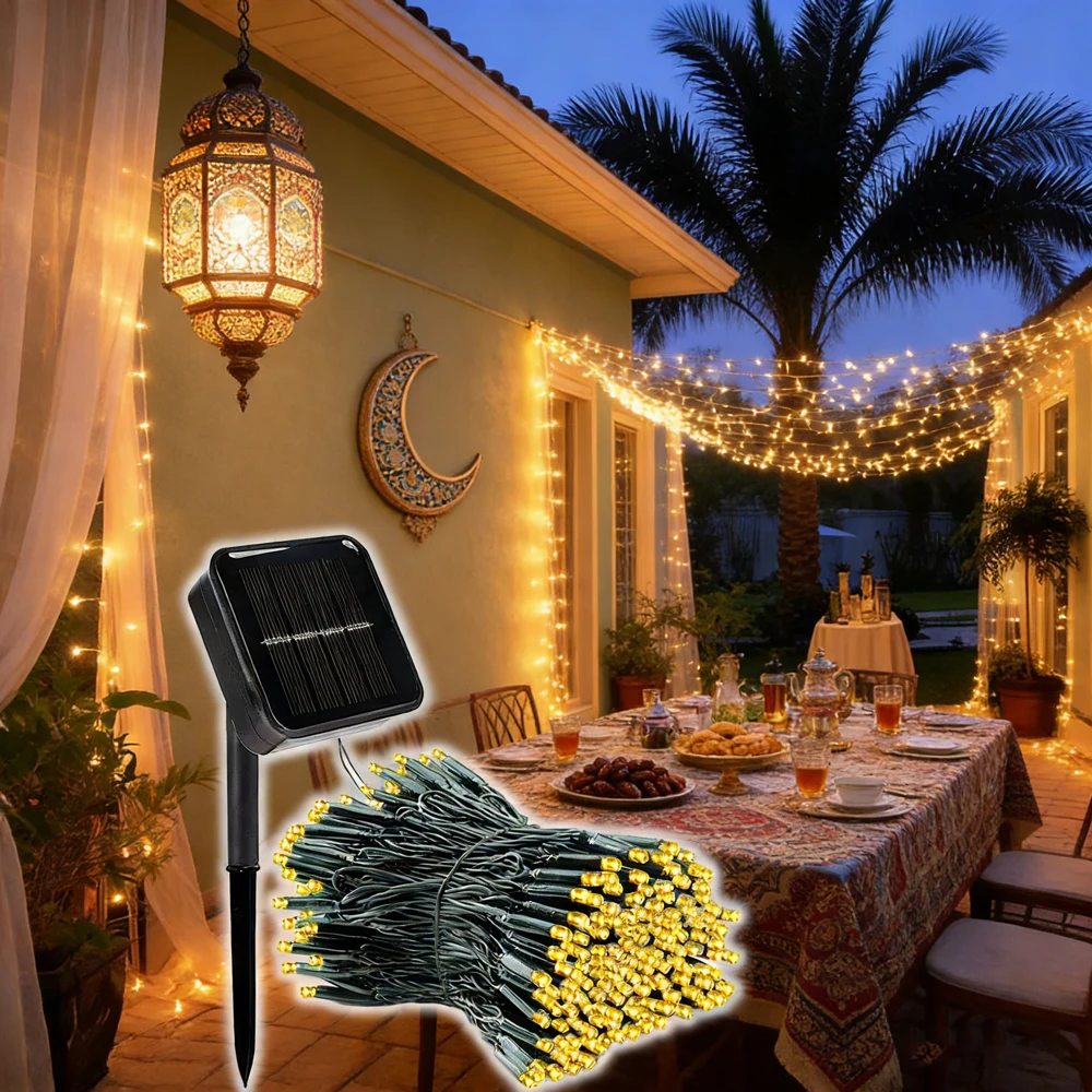 Eid Mubarak LED Solar Light 20-200 Lights Outdoor Fairy Garland Lights Wedding Birthday Party Decorations Solar Lights
Eid Mubarak LED Solar Light 20-200 Lights Outdoor Fairy Garland Lights Wedding Birthday Party Decorations Solar Lights
