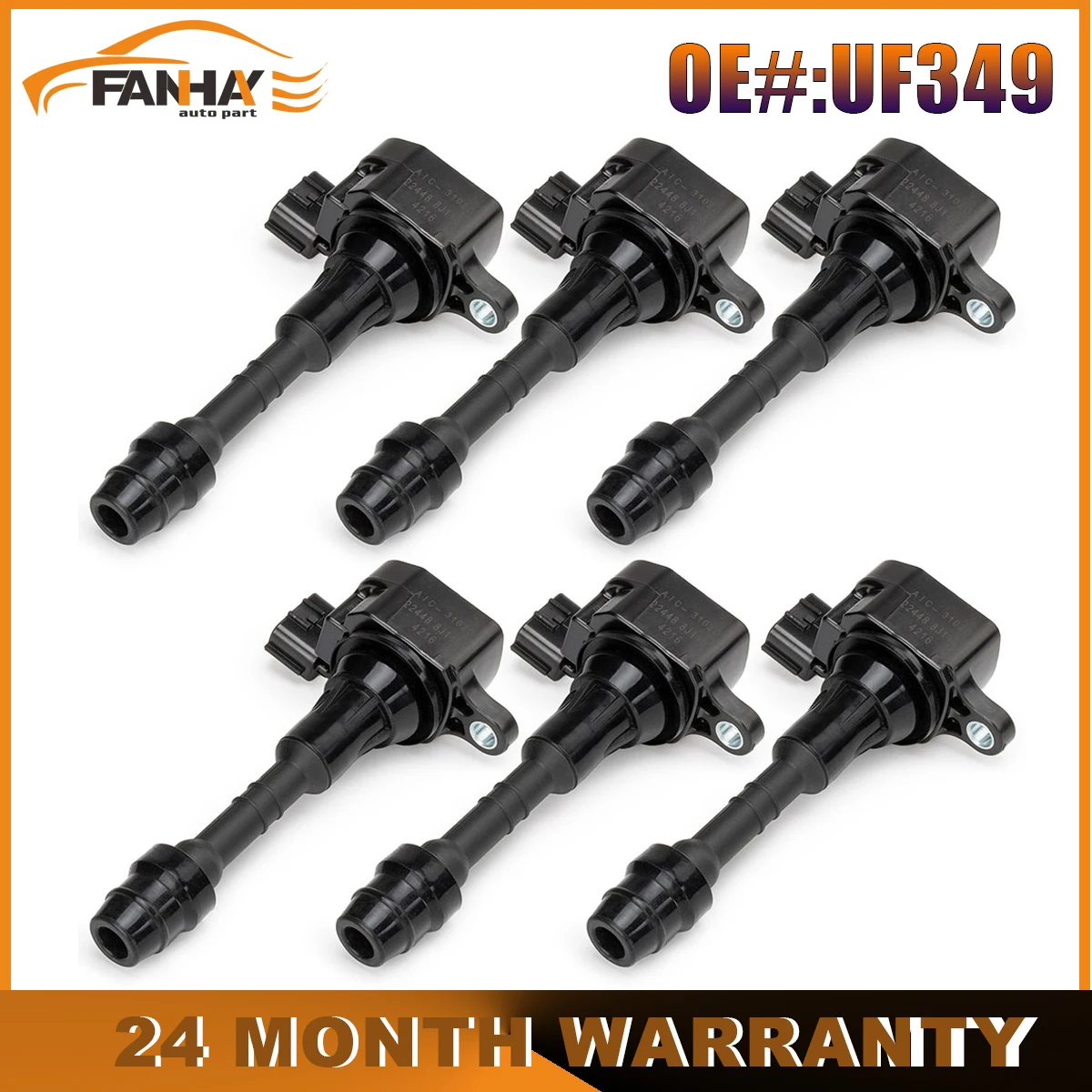 6pcs Ignition Coils UF349 22433-8J115 For INFINITI I35 FX35 G35 M35 For Nissan Suzuki Equator 22433-8J11C 224488J111 224488J115
6pcs Ignition Coils UF349 22433-8J115 For INFINITI I35 FX35 G35 M35 For Nissan Suzuki Equator 22433-8J11C 224488J111 224488J115