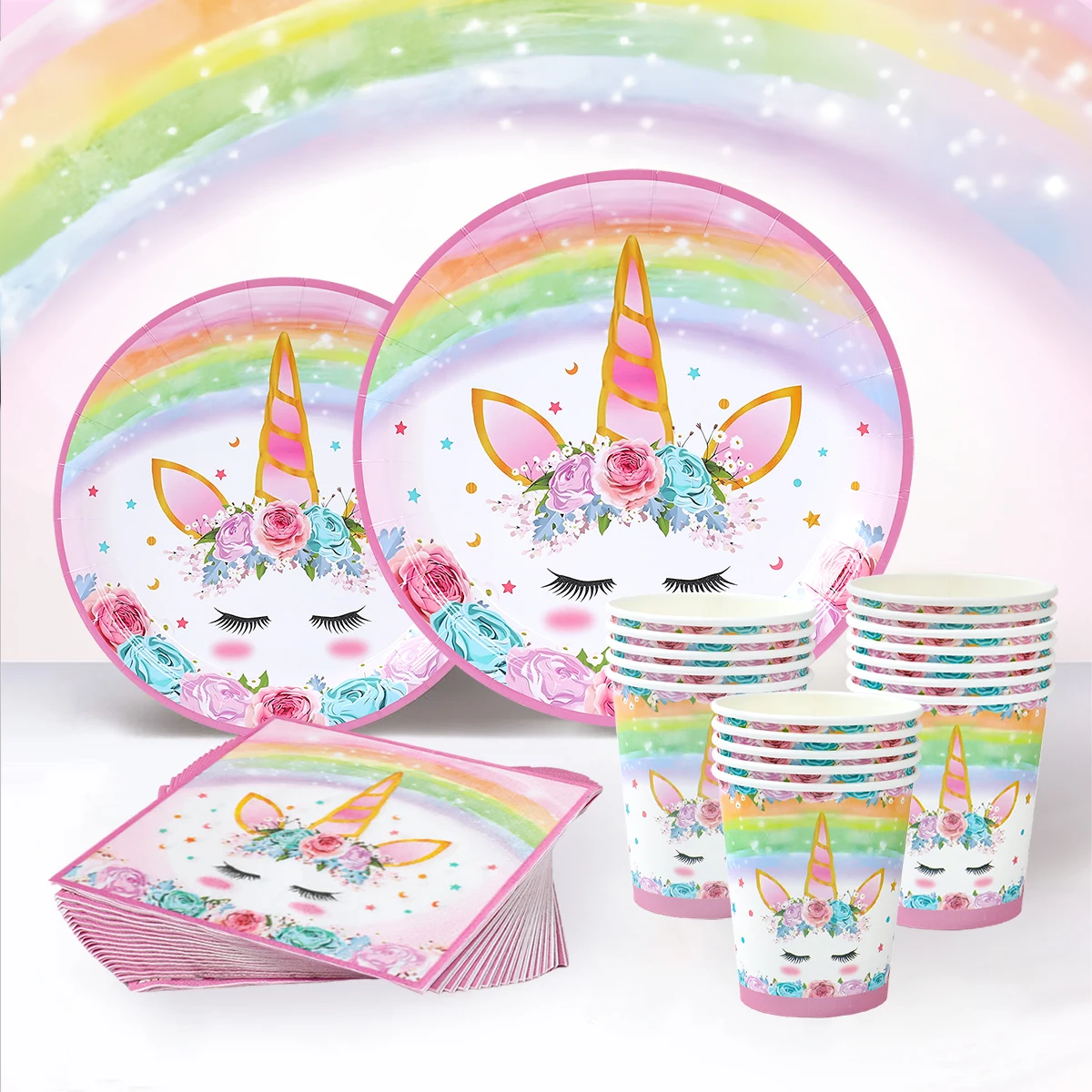 Unicorn Party Decor Disposable Tableware Rainbow Unicorn Birthday Party Decoration Kids Baby Shower Girl Birthday Party Supplies
Unicorn Party Decor Disposable Tableware Rainbow Unicorn Birthday Party Decoration Kids Baby Shower Girl Birthday Party Supplies