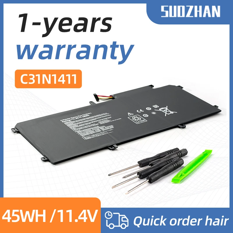 SUOZHAN C31N1411 Laptop Battery For ASUS Zenbook U305 U305F U305FA U305CA UX305 UX305CA UX305F UX305FA Series 11.4V 45Wh
SUOZHAN C31N1411 Laptop Battery For ASUS Zenbook U305 U305F U305FA U305CA UX305 UX305CA UX305F UX305FA Series 11.4V 45Wh