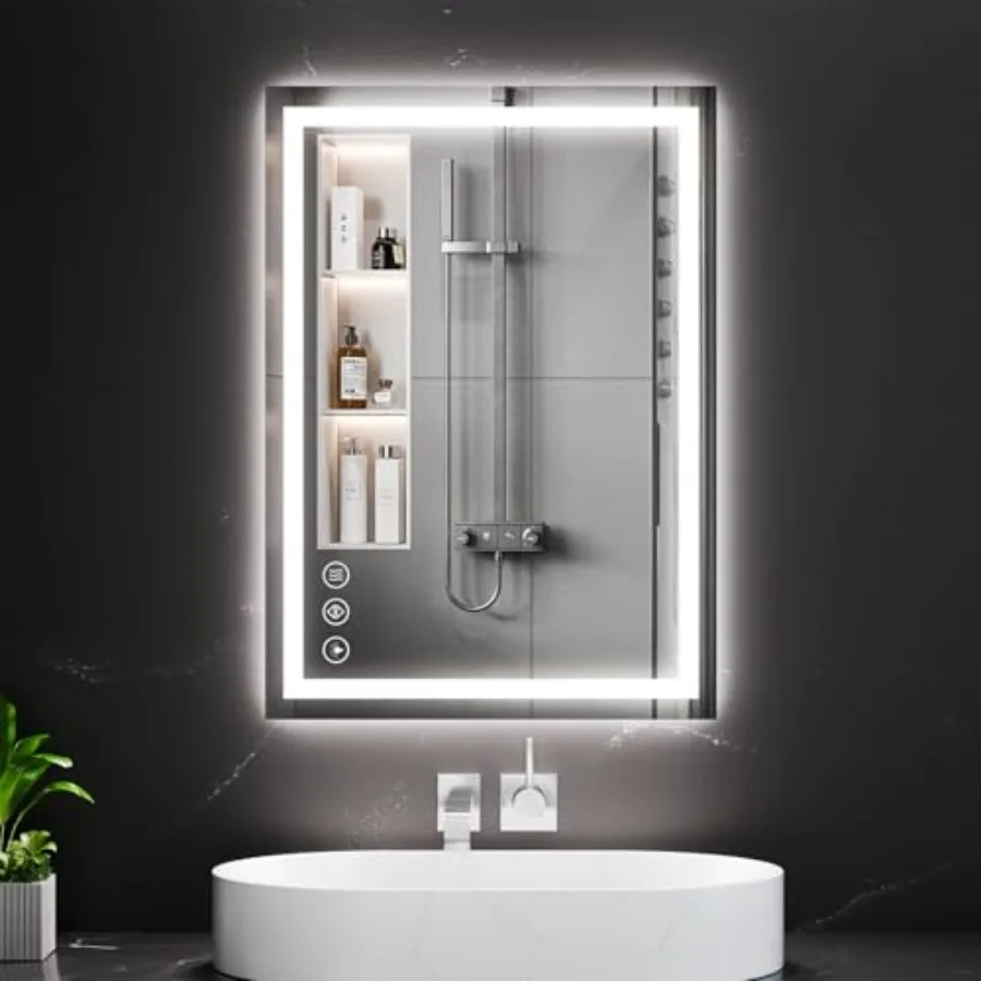 20x28 LED Bathroom Mirror, Backlit + Front Lit, LED Bathroom Mirror with Lights for Wall, 3 Colors, Anti-Fog, Dimmable Brightne
20x28 LED Bathroom Mirror, Backlit + Front Lit, LED Bathroom Mirror with Lights for Wall, 3 Colors, Anti-Fog, Dimmable Brightne