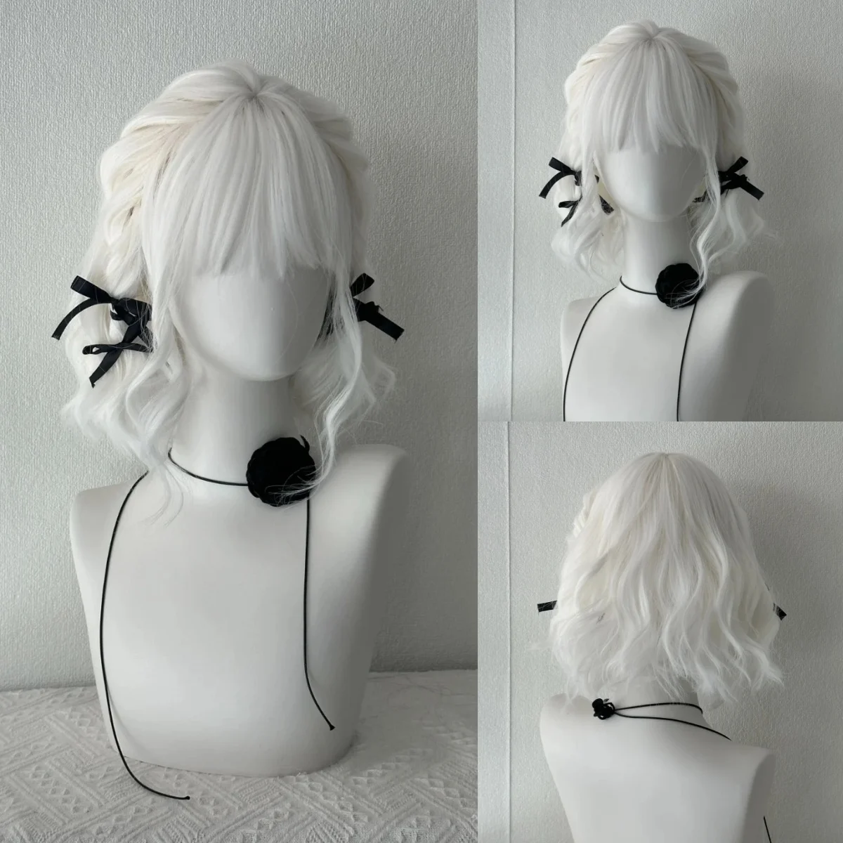 HENRY MARGU Яйце-ролл Волнистые парики из синтетических волос Белый короткий волнистый парик для косплея с челкой Рождественские парики для женщин Термостойкие
HENRY MARGU Яйце-ролл Волнистые парики из синтетических волос Белый короткий волнистый парик для косплея с челкой Рождественские парики для женщин Термостойкие