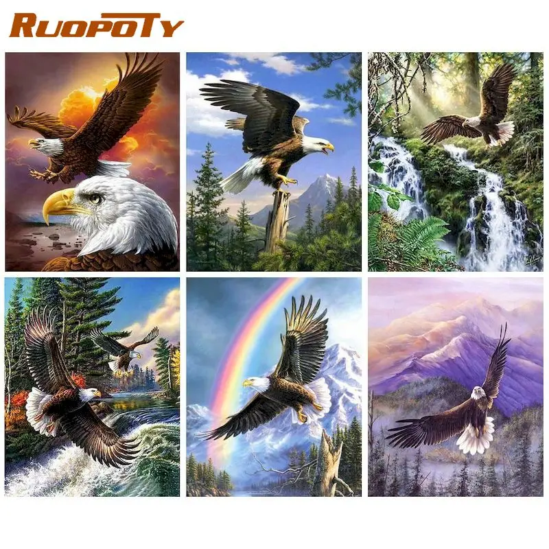 RUOPOTY Oil Painting By Numbers Eagle Animal Kits For Aldult Drawing Canvas HandPainted Home Decor DIY Oil Pictures By Numbers
RUOPOTY Oil Painting By Numbers Eagle Animal Kits For Aldult Drawing Canvas HandPainted Home Decor DIY Oil Pictures By Numbers