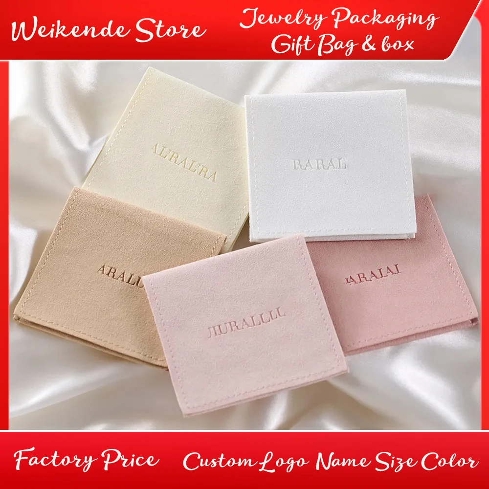 Custom Logo Ring Necklace Bracelet Microfiber Envelope Packaging Pouch Flap Jewelry Storage Bags With Compartment Wedding Gift
Custom Logo Ring Necklace Bracelet Microfiber Envelope Packaging Pouch Flap Jewelry Storage Bags With Compartment Wedding Gift