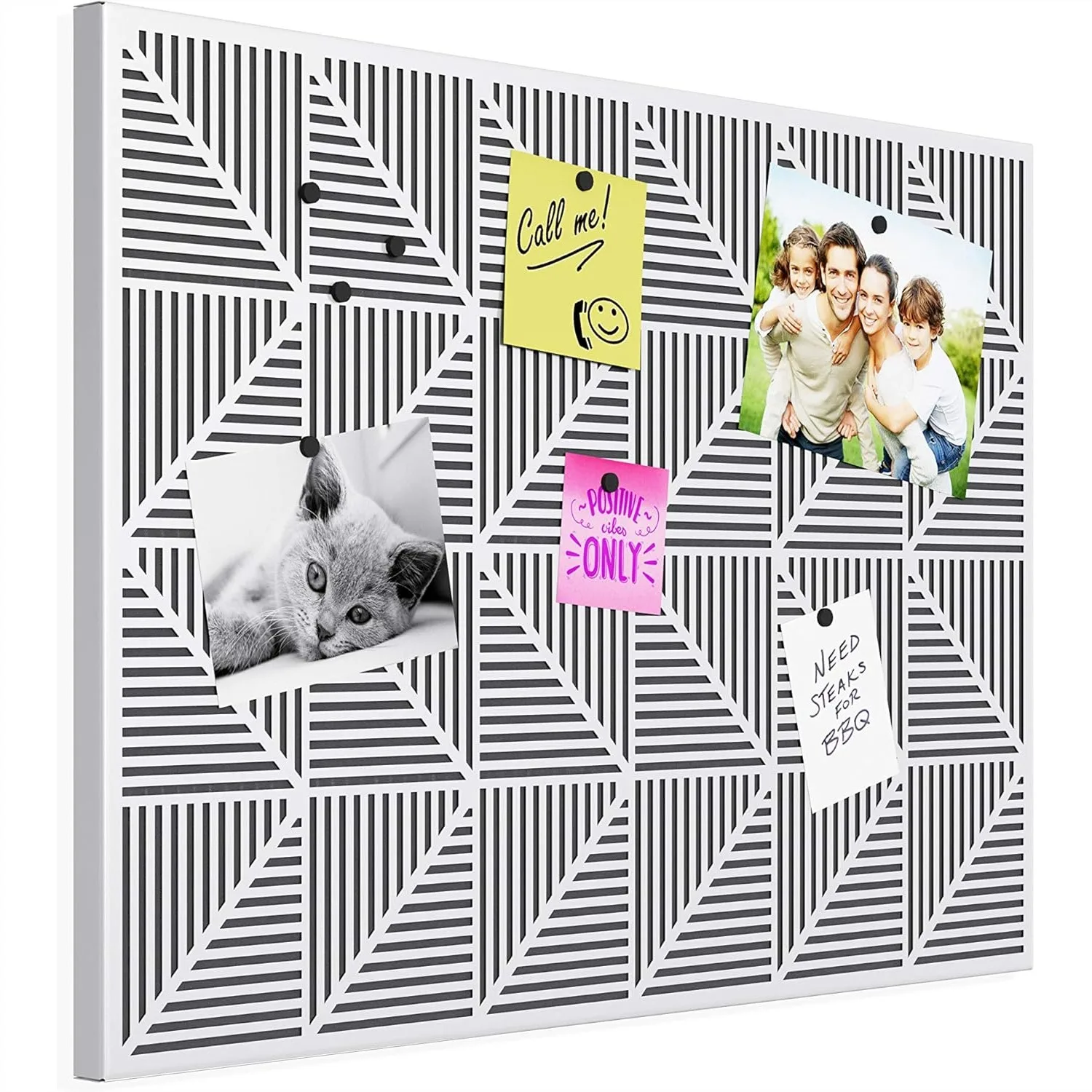 Wall Mounted Bulletin Board, Magnetic Message Board with Push Pins and Magnets, White Perforated Metal
Wall Mounted Bulletin Board, Magnetic Message Board with Push Pins and Magnets, White Perforated Metal