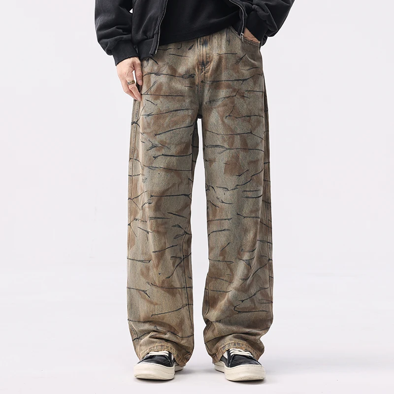 Niche Design Men's Jeans Washing Mud-dying Contrast Color Trousers Loose Straight Wide Leg Loose Male Denim Pants
Niche Design Men's Jeans Washing Mud-dying Contrast Color Trousers Loose Straight Wide Leg Loose Male Denim Pants