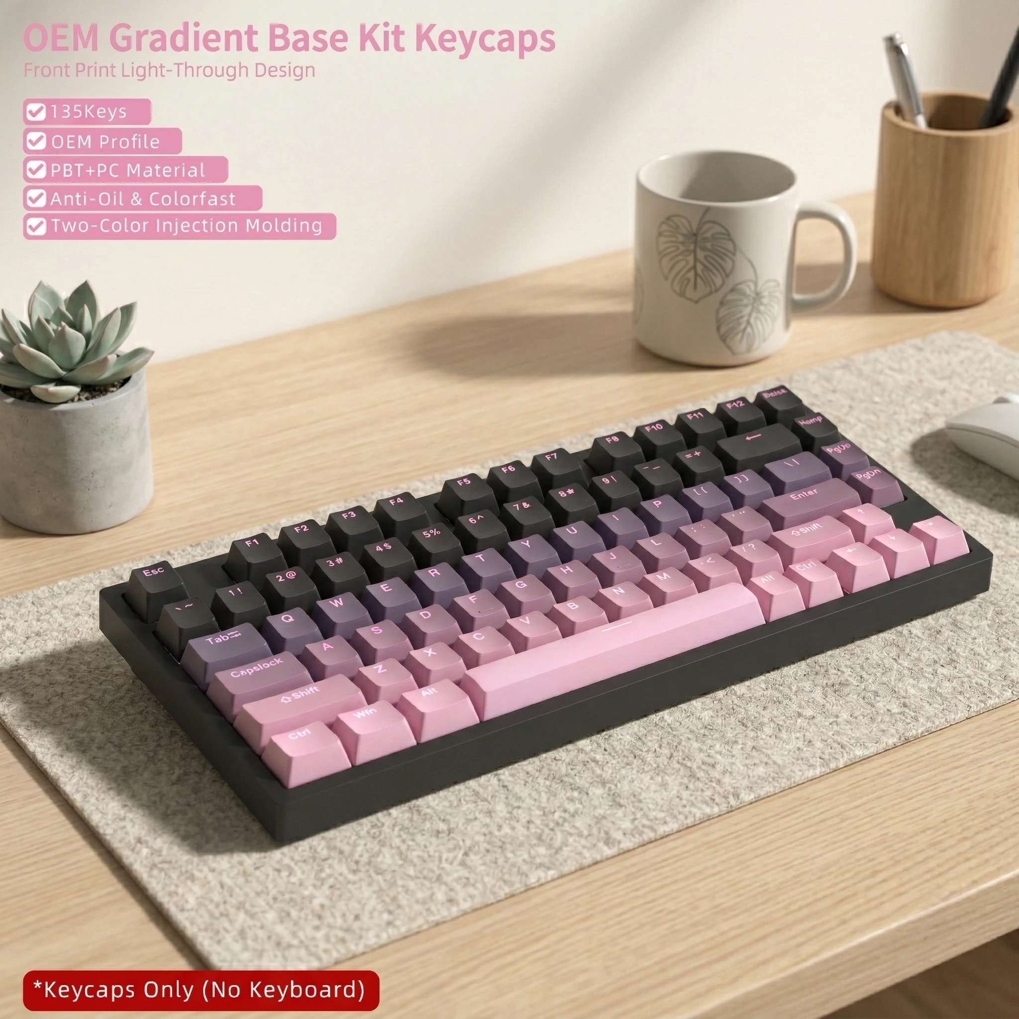 Профильные PBT-клавиши OEM Double Shot для механических клавиатур Cherry MX, градиентные, с RGB-подсветкой, игровые, кастомные
Профильные PBT-клавиши OEM Double Shot для механических клавиатур Cherry MX, градиентные, с RGB-подсветкой, игровые, кастомные