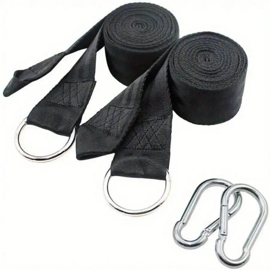2-Piece Heavy-Duty Camping Hammock Set — Ideal for Outdoor Adventures, Backpacking, Hiking, and Various Travel Activities.
2-Piece Heavy-Duty Camping Hammock Set — Ideal for Outdoor Adventures, Backpacking, Hiking, and Various Travel Activities.