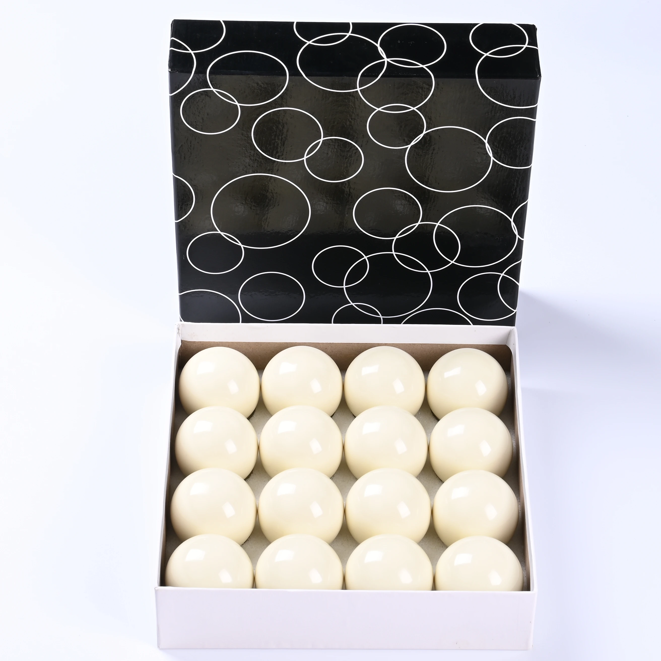 Grade a 57.2mm Resin Cue Ball 16pcs/box 2 1/4" Pool Ball
Grade a 57.2mm Resin Cue Ball 16pcs/box 2 1/4" Pool Ball