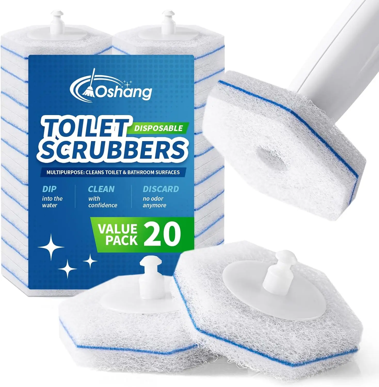 Disposable Toilet Brush Head Refills (20 Count) - Universal Fit for Most Handles
Disposable Toilet Brush Head Refills (20 Count) - Universal Fit for Most Handles