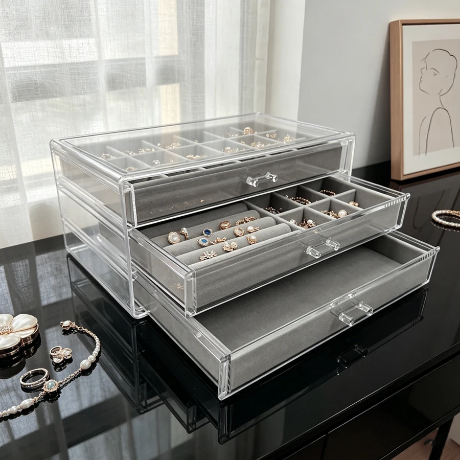 3-layer velvet jewelry box 18+9+1 velvet jewelry box for storing jewelry, suitable for storing jewelry pendants and earrings
3-layer velvet jewelry box 18+9+1 velvet jewelry box for storing jewelry, suitable for storing jewelry pendants and earrings