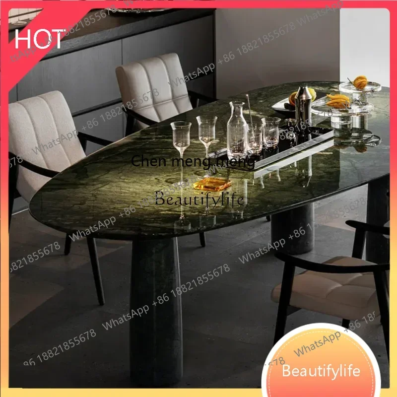 style Natural green oval dining table Modern simple Italian luxury stone round dining table ss 8617
style Natural green oval dining table Modern simple Italian luxury stone round dining table ss 8617