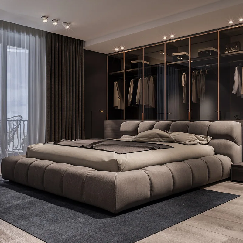 Modern Style king Size Bed Fabric and Solid Wood Bedroom Furniture Customizable Bed
Modern Style king Size Bed Fabric and Solid Wood Bedroom Furniture Customizable Bed