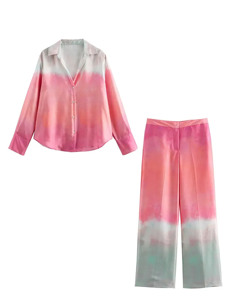 HH TRAF Woman's Set Turn-Down Collar Long Sleeves Single Breasted Shirts+High Waist Wide Leg Pants Summer Suits Woman Trendy
HH TRAF Woman's Set Turn-Down Collar Long Sleeves Single Breasted Shirts+High Waist Wide Leg Pants Summer Suits Woman Trendy