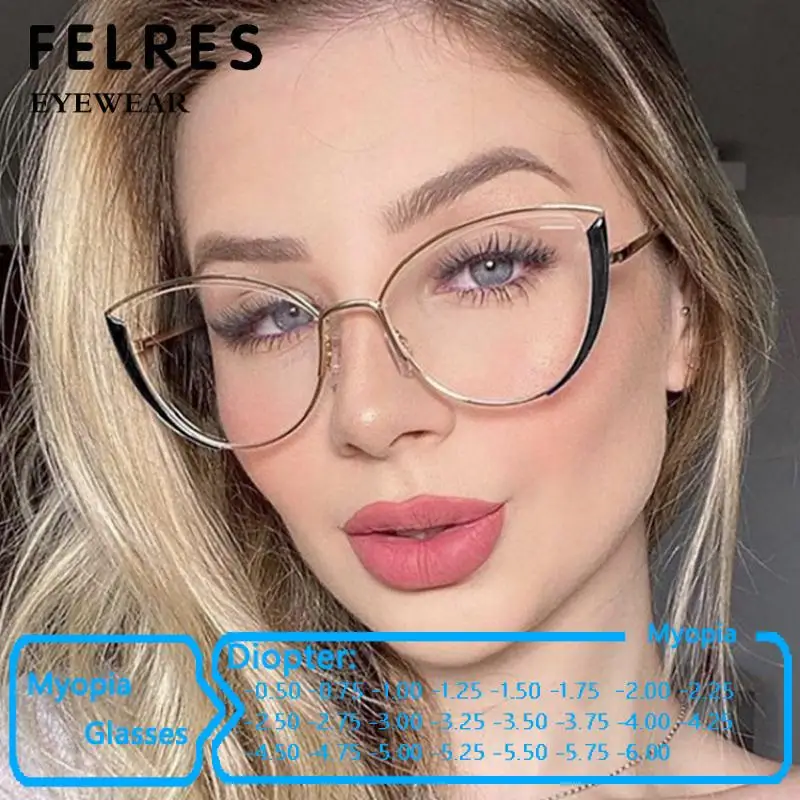 Women Myopia Transparent Glasses Anti Blue Light Designer Cat Eye Nearsighted Glasses Customized Diopter Prescription Glasses
Women Myopia Transparent Glasses Anti Blue Light Designer Cat Eye Nearsighted Glasses Customized Diopter Prescription Glasses