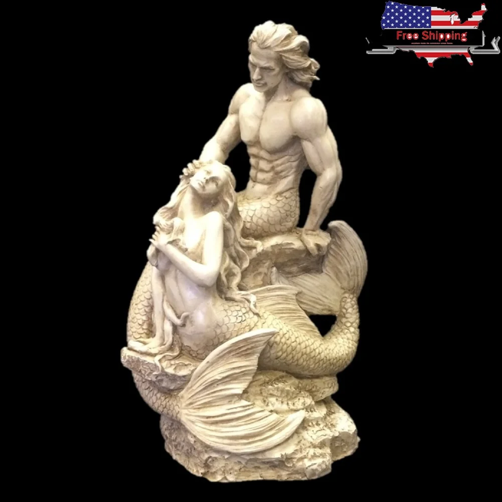 Nautical Garden Statue Sexy Merman Mermaid Antique White Finish Durable Resin Outdoor Decor Pool Patio Accent 18 Inch
Nautical Garden Statue Sexy Merman Mermaid Antique White Finish Durable Resin Outdoor Decor Pool Patio Accent 18 Inch