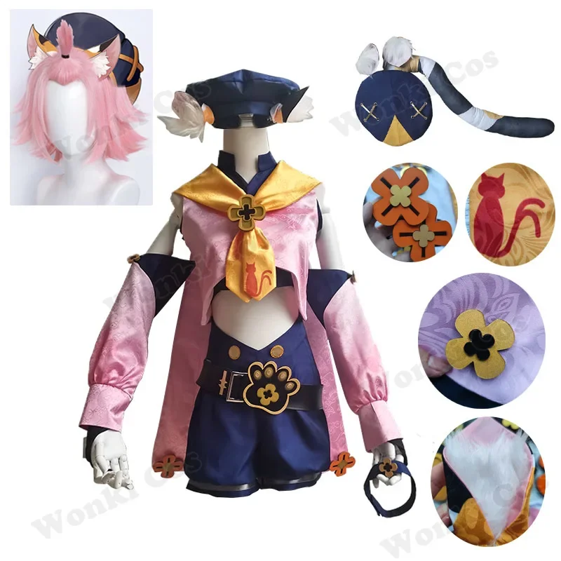 WAT49 Game Impact Katzlein Costume Wig Cute Cat Neko Girl Gen Diona Cosplay Shin Outfits New 2025
WAT49 Game Impact Katzlein Costume Wig Cute Cat Neko Girl Gen Diona Cosplay Shin Outfits New 2025