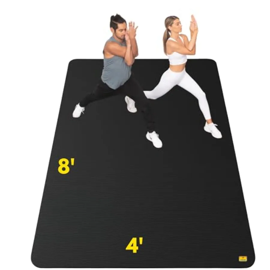 Premium Large Exercise Mat - 8 ft X 4 ft X 1/4" Thick Durable Workout Mat For Home Gym Flooring - Works Great For All Cardio, Y
Premium Large Exercise Mat - 8 ft X 4 ft X 1/4" Thick Durable Workout Mat For Home Gym Flooring - Works Great For All Cardio, Y