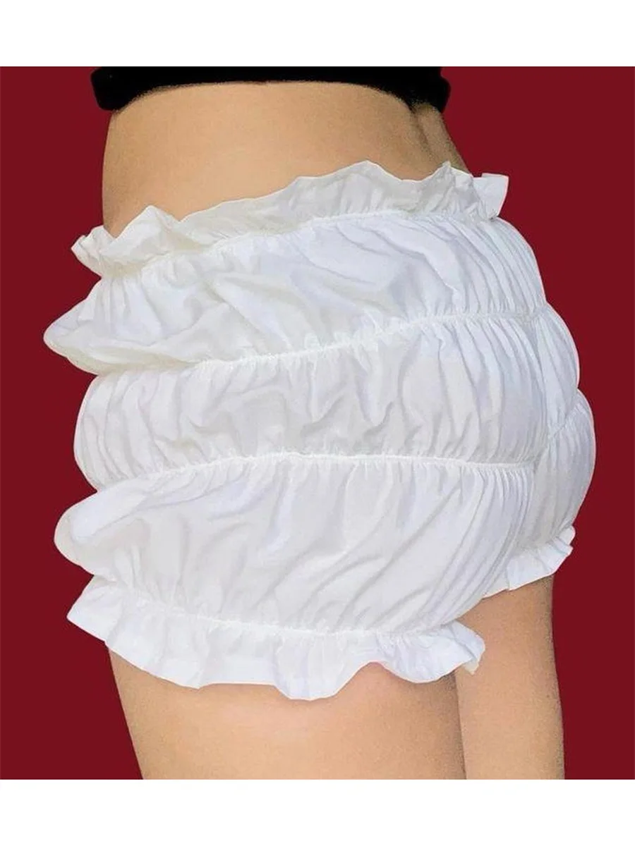 Women Summer Bloomers Shorts Casual Solid Color Ruffles Bow Elastic Short Pants for Vacation Beach Club Streetwear
Women Summer Bloomers Shorts Casual Solid Color Ruffles Bow Elastic Short Pants for Vacation Beach Club Streetwear